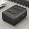 Reposapiés para el Hogar de Cuero Genuino Taburete para Sala de Estar Sofá Reposapiés para Sofá Lawrence Reposapiés Individual Reposapiés Multifuncional
