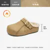 Mules Pelúcia Femininas Augusden 2026 Nova Coleção Outono Botas de Neve com Solado Grosso Slip-On Meia Bota Pelúcia Sapatos de Algodão
