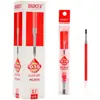 Recarga para Bolígrafo Retráctil Baoke 2610, Grosor 0.7mm, Rojo, Bolígrafo Duro para Práctica de Caligrafía, Recarga de Bolígrafo de Gel, Papelería al por Mayor