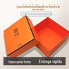 Caixa de presente com tampa superior e inferior caixa de papelão personalizada caixa de presente para segurar na mão caixa de cosméticos caixa vazia tampa laranja caixa de embalagem