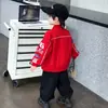 Elegante chaqueta de otoño para niño 2026 nuevo modelo, chaqueta de béisbol de motocicleta para bebé, chaqueta moderna de primavera y otoño para niños