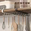 Gancho para colgar para uso doméstico, estante de almacenamiento multifuncional para cocina sin taladro, portavasos, organizador de armario, estante colgante al por mayor