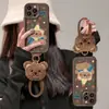 Funda de Teléfono con Cordón Oso de Mantequilla Edición Otoño/Invierno Adecuada para Apple 17Promax Funda de Teléfono con Cordón Fresca y Personalizada