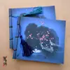 Suiyuefang Estilo Antigo Costurado Caderno em Papel Kraft em Branco Caderno Costurado à Mão Retrô Estilo Chinês Estojo de Safira Estilo Antigo Elegante