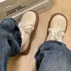 Botas de Neve Quentes de Lã Grossa Novas para Primavera/Inverno 2026 para Mulheres Solado Grosso Cadarço Forro de Lã Adicional Solado Macio Sapatos de Moda Quentes