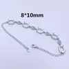 Pulsera de Cobre Puro Plateada en Plata 925 para Montaje de Piedras Preciosas DIY, Pulsera Plateada en Platino, Servicio de Procesamiento para Montaje de Piedras Preciosas en Blanco