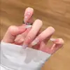 26 Nuevas Puntas de Uñas Cortas Rosas Lindas Estilo Gatito con Huella de Pata para Primavera y Verano para Estudiantes, Hechas y al por Mayor