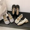 Zapatos Planos de Mujer con Tacón Grueso y Corte Bajo, Nuevo Estilo Otoño e Invierno 2026, Zapatos Mary Jane de Malla Transpirable con Punta Redonda, Mocasines
