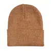 Nuevo Gorro de Punto de Algodón Acrílico con Puño, Gorro Cálido de Invierno para Exteriores Tejido, Fabricante de Gorros Tejidos para Parejas Gorro Tejido