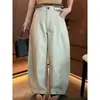 Pantalones casuales de pierna ancha, estilo coreano, de cintura alta, para trabajo, para mujer, nueva colección otoño 2026, corte holgado, adelgazantes, de pierna recta, versátiles, largos