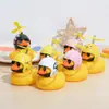 Pato Rompevientos para Coche, Patito Amarillo para Bicicleta, Adorno Montado en Coche, Hélice de Libélula de Bambú, Pato para Casco para Uso en Coche