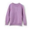 Suéter de Lana para Niños Suéter para Niños Pulóver Camiseta Base de Punto para Niñas Suéter de Lana Espeso Estilo Occidental Otoño e Invierno