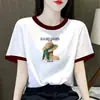 Camiseta de Manga Corta para Mujer con Descuento de Comercio Exterior Transfronterizo, Estilo Nuevo de Verano, Versión Coreana Elegante, Camiseta Versátil de Corte Holgado
