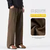 Jeans Color Marrón Maillard para Hombre, Verano 2026 Nuevos Pantalones Casuales de Algodón de Pierna Recta