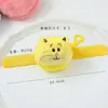 Monedero de Felpa de Conejo y Zorro de Dibujos Animados Lindo, Estuche para Auriculares, Bolsa de Almacenamiento para Estudiantes, Colgante, Encanto, Pulsera de Fleje