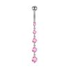 Nuevos Piercings para Ombligo Serie Rosa de Amazon Venta al Mayoreo Europeo y Americano de Venta Caliente Mariposa Zircón Colgante Anillo para Ombligo Joyería Piercing