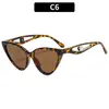 Nuevas Gafas de Sol de Moda para Mujer Estilo Ojo de Gato Protección Solar de Verano Templo con Personalidad Montura de Gafas con Perlas Huecas