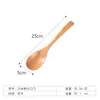 Colher Vintage para Macarrão Instantâneo para Uso Doméstico, Colher de Madeira com Cabo Longo, Colher Longa Kimchi Estilo Coreano no Atacado, Colher Estendida para Misturar Salada Estilo Japonês