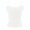 Camisola picante para mujer con sujetador incorporado, espalda hermosa, tacto de alta gama, cuello redondo pequeño, corte ajustado, refrescante, transpirable, se puede usar como capa interior o superior exterior
