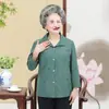 Roupas de Primavera para Idosos, Camisa de Manga Média da Vovó, Roupas de Outono para Mulheres, Roupas para Mãe, Jaqueta Fina, Camisa de Manga Média