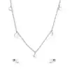 Estilo japonés y coreano diseño fresco y simple corazón geométrico estrella colgante acero inoxidable collar pendientes conjunto fábrica al por mayor