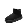Botas de Nieve para Hombre con Forro de Lana, Zapatos Cálidos de Algodón de Caña Corta, Engrosados y con Forro de Lana, Botines Cortos Antideslizantes para Hombre, Nuevo Estilo de Invierno