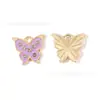 Mariposa con Diamante Goteando Aceite Joyería Accesorios Colgante de Aleación DIY Decoración con Cadena para Teléfono Móvil Llavero Colgante Material Hecho a Mano