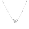 Colar Feminino de Aço Titânio com Laço Moda Design de Nicho Acessórios de Celebridade da Internet Corrente de Colar Simples Versátil Luxo Leve High-end