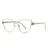 Gafas de Moda Metálicas Anti-luz Azul 3138CP Patas de Tirachinas Venta Caliente Sudamericana Montura Estilo Mismo de Spice Girl Montura Óptica de Comercio Exterior