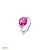 Anillos de Venta Caliente Transfronteriza en Europa y América, Oro Rosa y Piedra Preciosa Amarilla, Joyería de Circonita para Bodas y Compromisos, Stock Listo del Fabricante