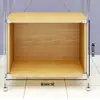 Madera Amarilla con Veta Estilo Japonés Armario Abierto Dormitorio Hogar Perchero de Pie Estante de Almacenamiento de Ropa Perchero Colgante para Armario