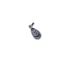 Acessório de pingente em formato de coração de prata de lei S925 para pulseira de cristal artesanal DIY, acessório de corda trançada, material de joia de prata