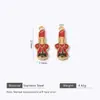 Serie Chica de Moda Colgante de Acero Inoxidable Tacones Altos Labial Bolso Color Esmalte Accesorios para Collar Pulsera DIY