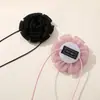 Original~Estilo Xiaoxiangfeng Malla Camelia Broche Lujo Accesible Elegante Versátil Cuello Collar Accesorios Collar de Encaje Cadena de Cintura Cuello