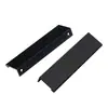 Manija Larga para Puerta de Armario de Ferretería Simple Manija de Cajón de Ángulo Recto Negro Americano Manija Lateral de Gabinete de Aleación de Aluminio
