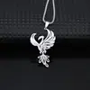 Nueva Moda Acero Inoxidable Corte Animal Fénix Colgante Collar Electrochapado No Descolorante Cadena Clavícula Animal Transfronterizo
