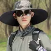 Sombrero de Senderismo para Exteriores, Sombrero de Pescador para Hombre, Sombrero de Pesca con Protección Solar, Sombrero para el Sol, Sombrero de Ala Ancha Estilo Nuevo, Protección UV