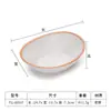 Prato de Melamina Estilo Nórdico Prato Oval Louça de Porcelana Restaurante Criativo Prato Retrô Prato de Frutas de Plástico