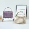 Bolsa de Almacenamiento Portátil de Moda Transfronteriza para Cosméticos, Gran Capacidad, Neceser de Lujo Estilo Chanel a Cuadros