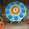 Corona de Tela de 1.8m Corona de Bolas de Papel Corona con Forma de Paraguas Plegable Corona Yunyang Suministros Funerarios al por Mayor