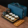 Conjunto de Chá Moderno e Simples de Uma Panela e Três Xícaras para Exterior Conjunto de Chá Portátil para Viagem Armazenamento Presente Corporativo Conjunto Rápido de Xícaras de Chá