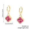 Aretes de trébol estilo lujo transfronterizo MOXI con detalles de circonita, elegantes y a la moda, perfectos como regalo para el Día de San Valentín o un cumpleaños
