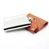 Fabricante Termo de Acero Inoxidable Estuche de Cuero Termo de 6 oz Cubierta Protectora de Cuero Estuche de Cuero para Botella de Licores para Exteriores