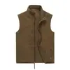 Chaleco Casual Reversible para Hombre de Talla Grande con Cuello Alto y Forro de Felpa, Adecuado para Jóvenes y de Mediana Edad, Alta Calidad, Se Puede Abrir de Dos Maneras