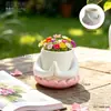 Vaso de flor em formato de lótus estilo budista, vaso de jardinagem criativo multifuncional personalizado para plantas verdes, recipiente para plantas suculentas para casa