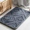 Tapete absorvente para chão de banheiro, tapete antiderrapante para entrada de banheiro, à prova de umidade, absorvente, de secagem rápida e tapete antiderrapante para o lavatório