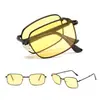Gafas de Sol de Metal de Moda de Gama Alta para Hombres, Gafas de Sol con Protección Solar para Mujeres, Transmisión en Vivo, Plegables, a Prueba de Radiación, Estilo Popular