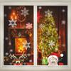 Adhesivo Reutilizable para Ventana de Navidad Adhesivo Electrostático de Copo de Nieve Traje de la Serie Alce a Color de Doble Cara Adhesivo para Pared de Vidrio para Ancianos