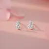 Pendientes de Plata Pura S999 de Lujo Nicho con Forma de Calabaza y Circonitas para Mujer, Nuevo Estilo Chino, Suaves y Exquisitos, Pendientes Amigables con los Oídos, Venta al por Mayor
