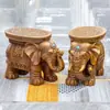Banqueta de Elefante para Sala de Estar em Casa, Ornamento de Elefante que Atrai Fortuna, Banqueta para Trocar Sapatos, Pode Ser Usada como Item de Boa Sorte na Entrada, Banqueta que Atrai Fortuna